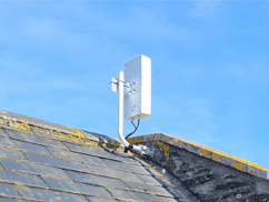 Antenna installed for 4g broadband in rural locations